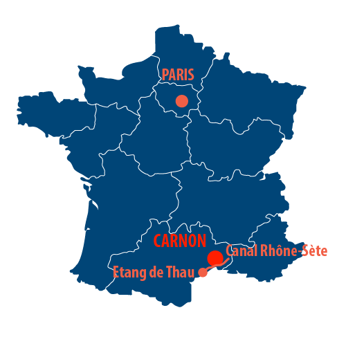 Situation géographique de la Camargue en France