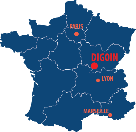 Situation géographique de Digoin en France